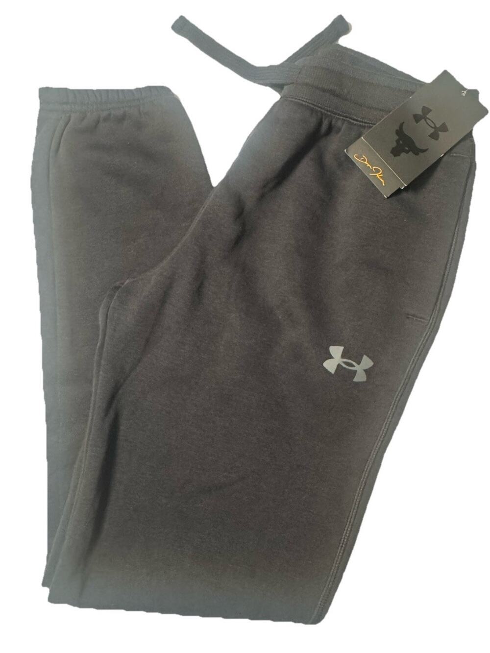 Under Armour “Project Rock” Cold Gear Loose Boys Large Black Sweatpants Joggers